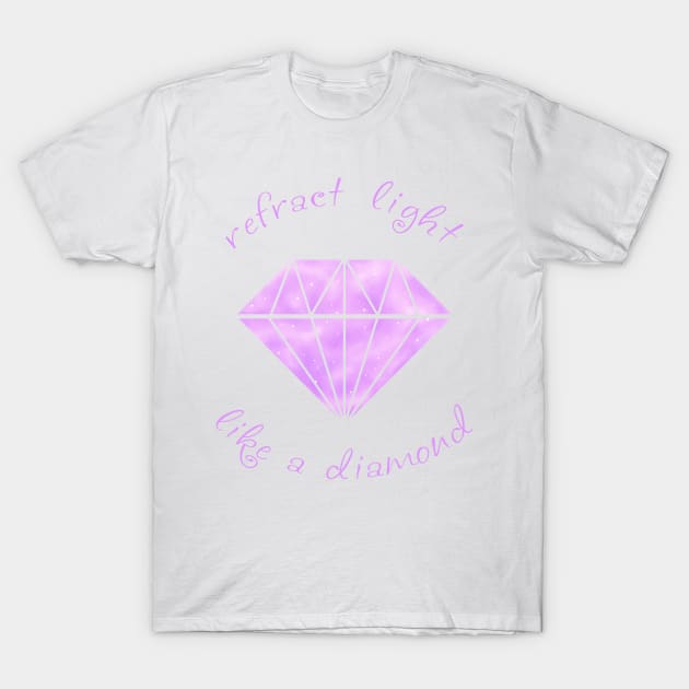 Refract Light Like a Diamond - Pastel Purple T-Shirt by TotalGeekage